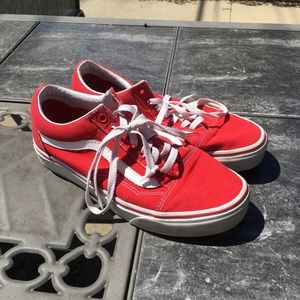 Red Old Skool Vans!